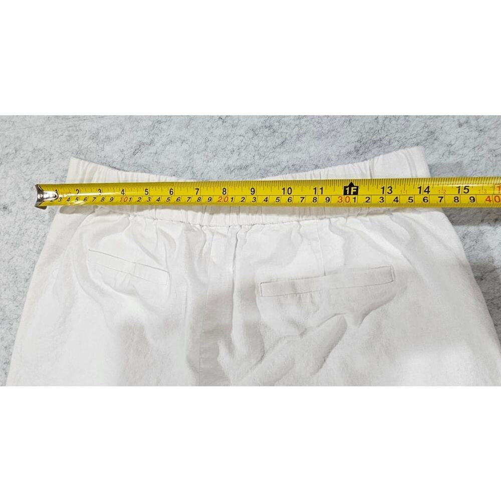 J.Crew Linen-Cotton Blend Cropped Sailor Pant, White, Women Sz 8, New - Picture 5 of 11